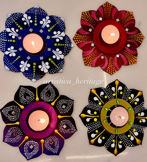Dot Mandala Tealight Holders