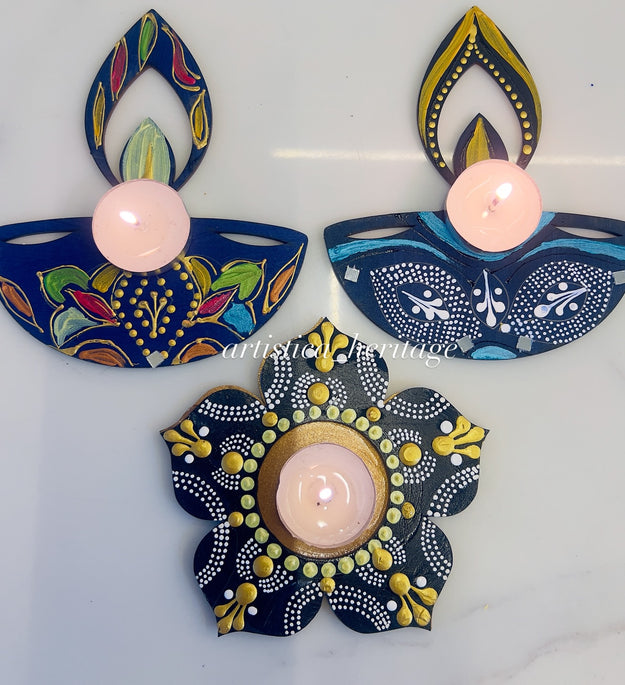 Dot Mandala Tealight Holders